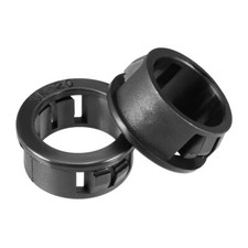 10pcs 20mm Mounted Dia Snap in Cable Hose Bushing Grommet Protector Black