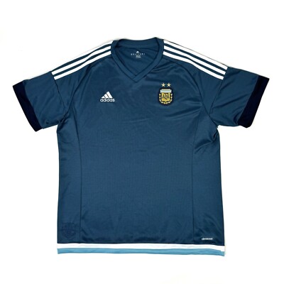 ARGENTINA ADIDAS 2015 2016 AWAY FOOTBALL SOCCER JERSEY SIZE XL