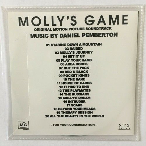 MOLLY'S GAME Movie CD Soundtrack FYC Best Original Score DANIEL PEMBERTON Promo - Picture 2 of 2