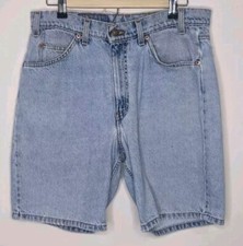 Vintage Levis 550 Jean Shorts Relaxed Fit Mens 33 Light Wash USA