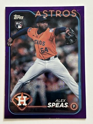 Alex Speas 2024 Topps (RC, SN, SP) Rookie Purple Sparkle Refractor # d 366/799