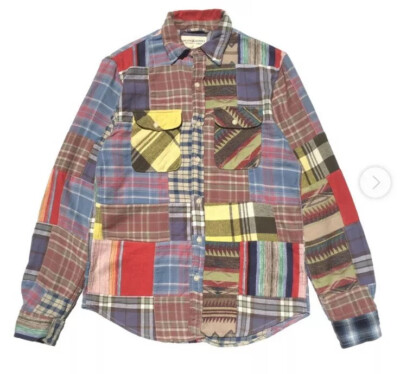 Ralph Lauren Small Shirt Aztec Indian VTG Patchwork Polo RRL