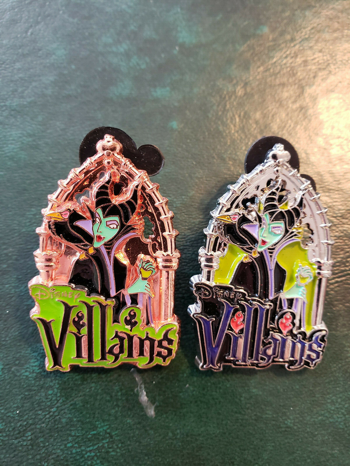 Disney Pin MALIFICENT VILLAINS  LE 150 in gold & silver tone MYSTERY PINS SET