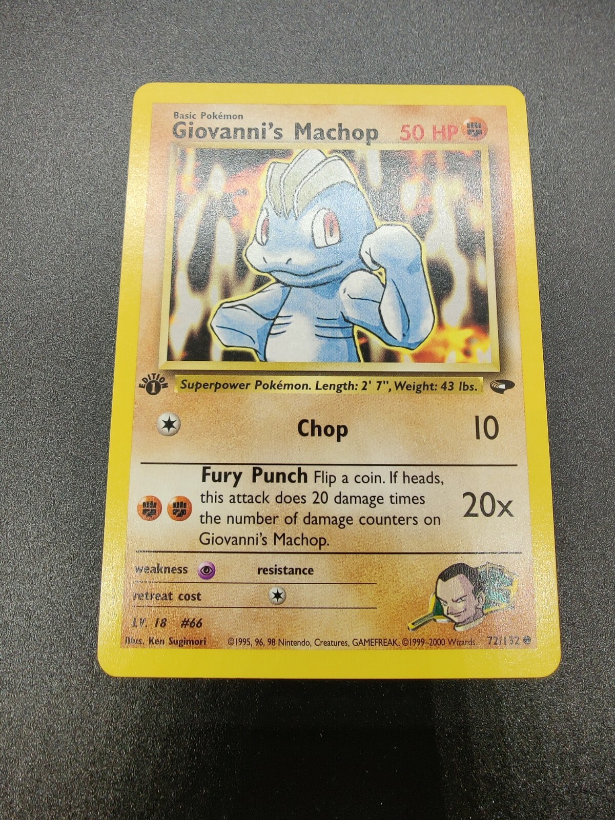 Giovanni's Machop | NM | Gym Challenge 1st Edition 72/132 | Common | Pokemon