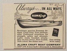 1957 Print Ad Aluma Craft Erich Swensen Design Aluminum Boats Minneapolis,MN