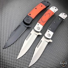 8" Classic Gentleman's Wood Handle Spring Open Assisted Folding Pocket Knife NEW