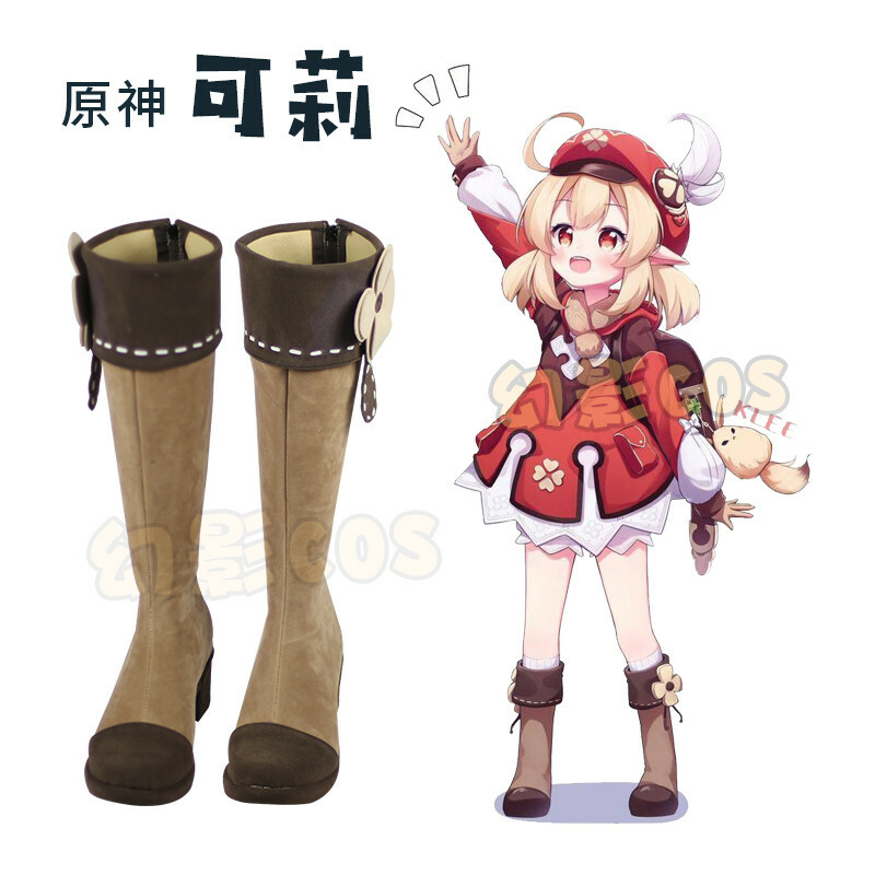 Anime Genshin Impact Klee Shoe Boots 