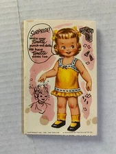 VINTAGE - Mini Paper Doll Book - Tonette 3 x 5" 1952