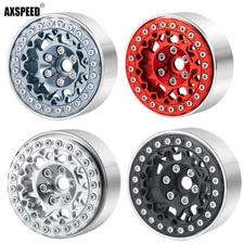 FLYXM 4Pcs Metal With Ring 1.9" Beadlock Wheel Rims For 1:10 RC SCX10 TRX4 etc