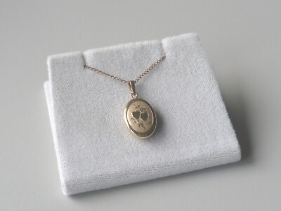 Collier Pendentif Cœur Roses En Argent Sterling 925 - Chaîne Médaillon Ovale - Neuf Dans Sa Boîte
