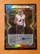 2022 Obsidian Rookie Auto Yellow #185 Arnold Ebiketie Penn St Falcons #'d 10/25