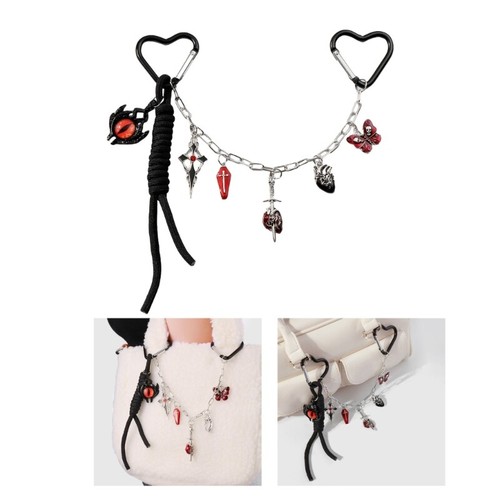 Bag Charm Handbag Chain Decoration Gothic Devil Eye Pendant Purse Accessories - 第 2/8 張圖片