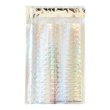 #2 Glamour 8.5x12 Holographic Metalized Bubble Mailers Envelopes Bags 50 100