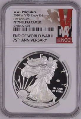 2020 End of World War II 75th Anniversary American Silver Eagle