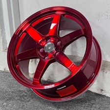 18 Ipw 500 Grid Te37 Style Red Wheels Rims Fits Acura Cl Ilx Legend Rsx Tl Tsx