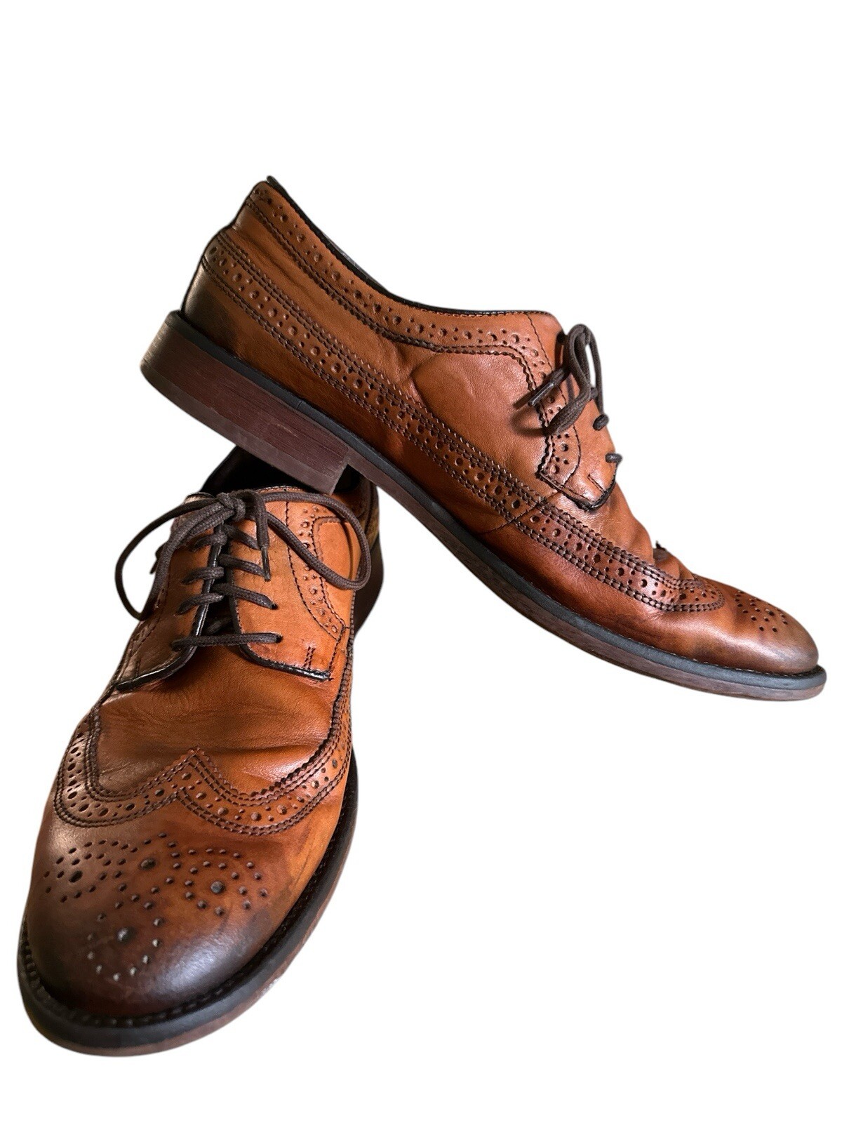 SAOLA Scarpe Oxford derby Johnston & Murphy 20 1356 da uomo in pelle marrone punta ala taglia 9 5