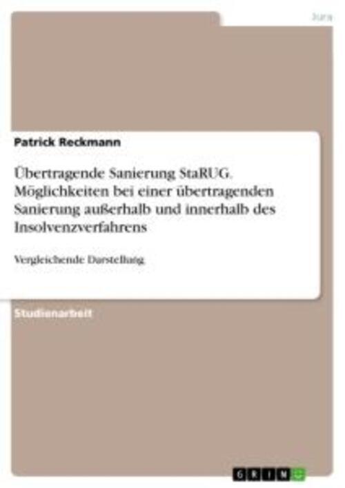 Thumbnail - Übertragende Sanierung Starug. Möglichkeiten Bei Einer