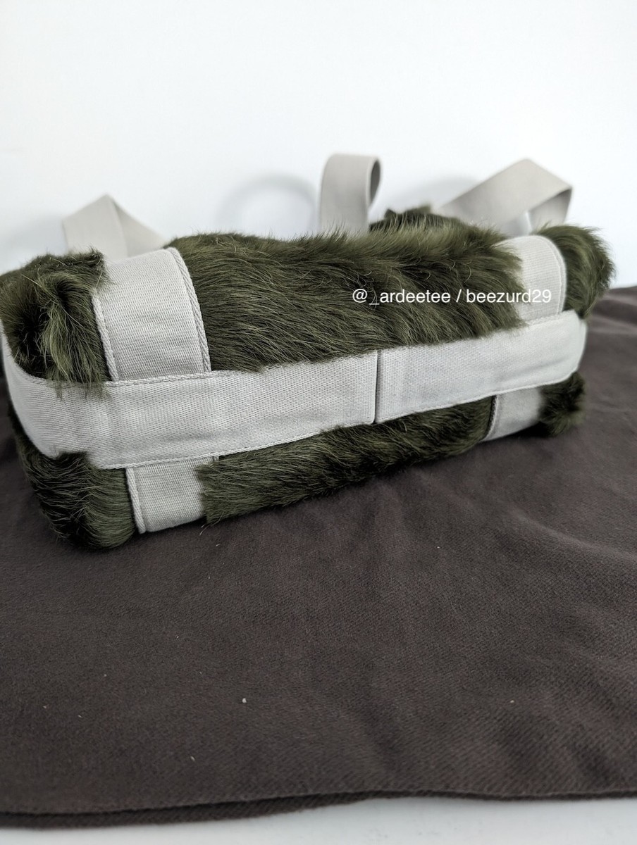 RICK OWENS 1/1 RARE CALF HAIR MINI TROLLEY TOTE SHOULDER BAG RICK OWENS 1/1 RARE CALF HAIR MINI TROLLEY TOTE SHOULDER BAG
