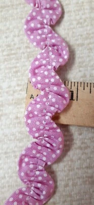 3 Yards Michael Miller Ruffle Rac 1" W x 108" L #RR1065-Orchid *100% Cotton - Image 1 of 4