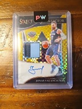 2021-22 Select X-Factor Memorabilia Signatures Jonas Valanciunas Auto /10 gold
