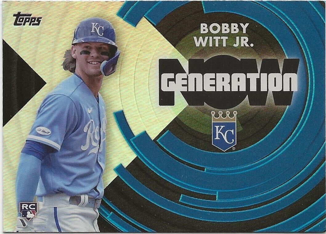 2023 TOPPS NOW #357 BOBBY WITT JR MAKES MLB HISTORY KANSAS CITY ROYALS