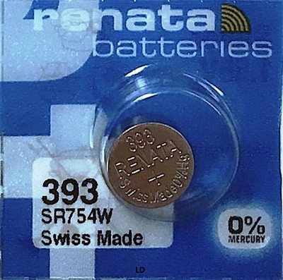 393 RENATA SR754W WATCH BATTERY New packaging Authorized Seller