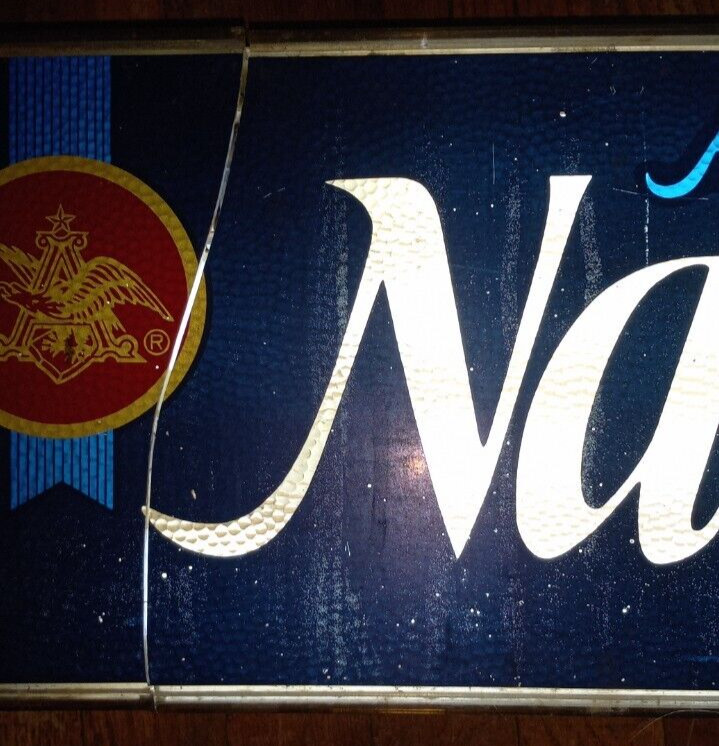 Vintage Anheuser-Busch Natural Light, Double Sided, Light Up Metal Sign