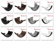 Polypipe Half Round to Cast Iron Gutter Connector in Black, White, Grey & Brown