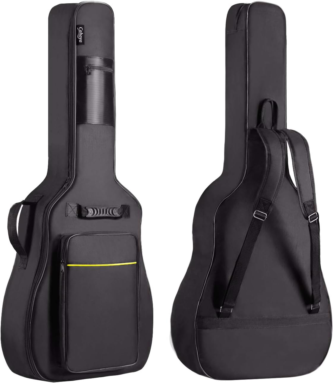 Acoustic Guitar Gig Bag with Thick Padding and Adjustable Shoulder Straps Black
