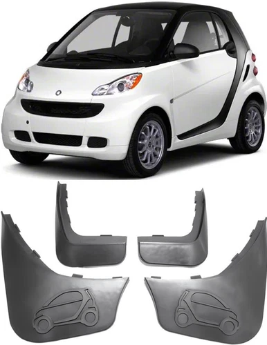 Genuine Front & Rear Splash Guards Mud Flaps For 2008-2015 Smart ForTwo W451 - Picture 2 of 10