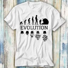 Human Cannabis Evolution T Shirt Meme Gift Top Tee Unisex 1182