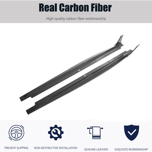 For A5 B9.5 S5 S Line 2021-24 Real Carbon Fiber Side Skirt Extension Lip Spoiler - Picture 7 of 12