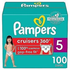 Pampers Cruisers 360 Diapers - Size 5 - 100 Count