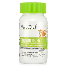 Probiotic Complex 50 Billion CFU 5 Bacteria Strain Lactobacillus Acidophilus Cap