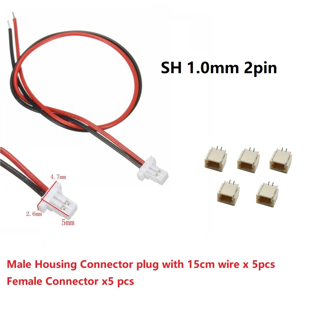 Micro JST Buchse/Stecker 3 polig mit je 10 cm Kabel - RM 1,25 mm, 0,55 Micro JST Buchse/Stecker 3 polig mit je 10 cm Kabel - RM 1,25 mm, 0,55