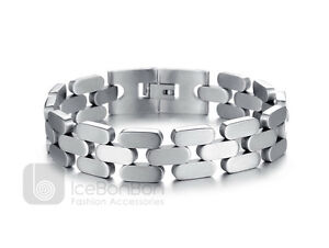 USA Seller Men's Trendy Byzantine Stainless Steel Bracelet Bangle Cuff