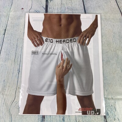 2004 Big Headed Boxers Underwear Sexy Vtg Print Ad/Poster Promo Art Magazine Pg