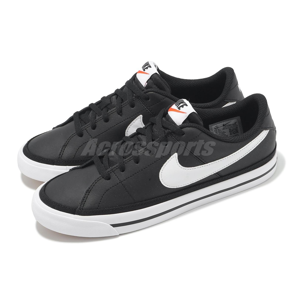 Nike Court Legacy GS Black White Kids Youth Casual LifeStyle Shoes