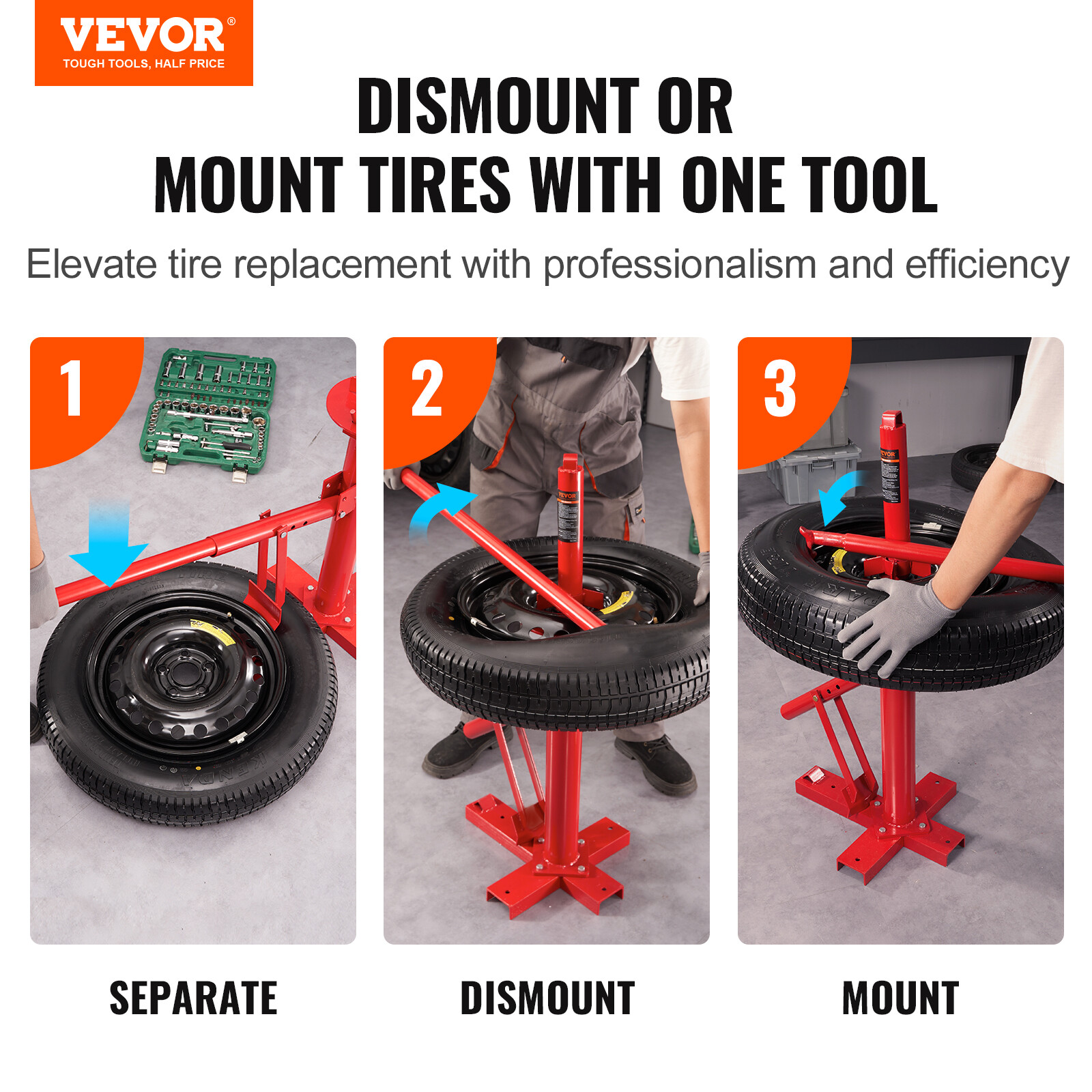 VEVOR Portable Manual Tire Changer Bead Breaker Tool for Car Truck