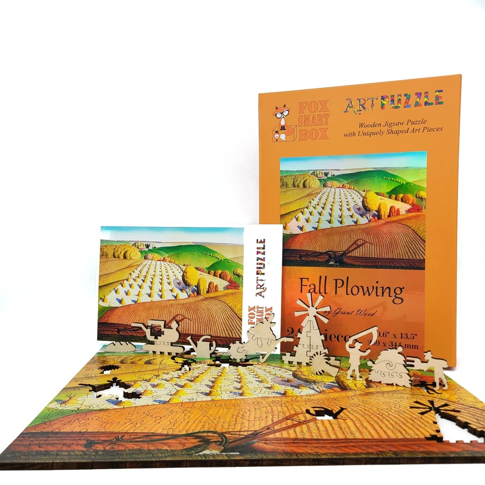 Rompecabezas de madera para adultos de FoxSmartBox - 242 piezas - arado de caída Foto 2 de 4