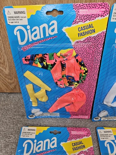 VINTAGE DIANA BARBIE SIZE CASUAL FASHION DOLL OUTFIT LOT OF 5 NEW - Picture 5 of 6
