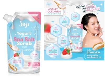 Joji Secret Young Yogurt Collagen Spa Salt Scrub Protect Dry Skin 350g.