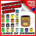 Personalised Animal Mugs Custom mug Cup Cups Kids Children Fun GIFT BOXED Boxed