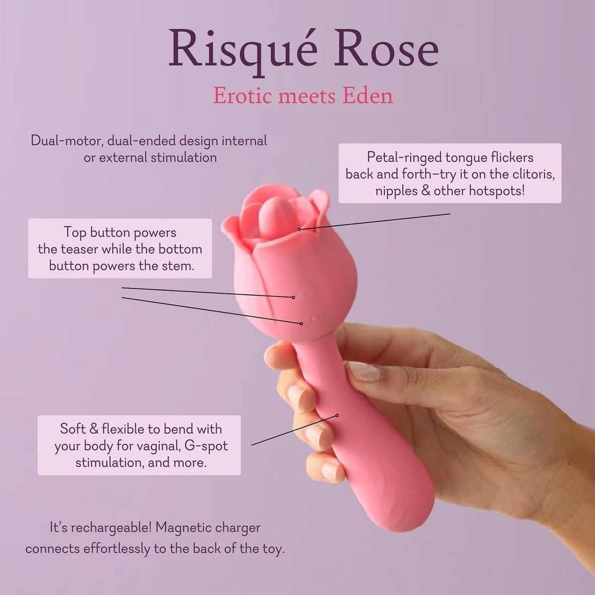 The Rose Pure Romance Risqu Rose Toy | eBay