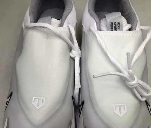 🔥SZ 14 Nike Force Zoom Trout 8 Pro White Metal Baseball Cleats CZ5915-100 Men’s - Picture 4 of 15