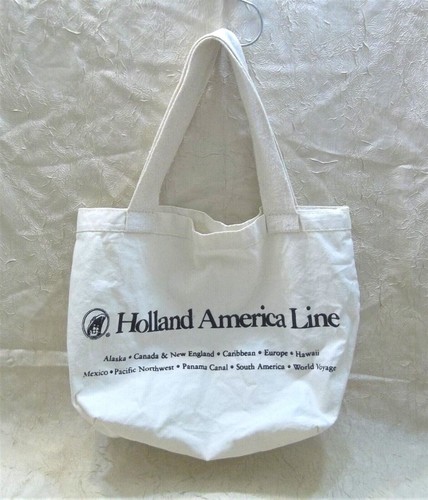 Holland America Cruise Line Fabric Tote Bag with Many Of Their Port O Calls 