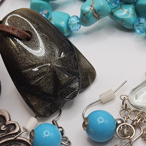 Vintage To Now Jewelry Lot Mixed Materials Wearable Resell Gift Boho Western... - Picture 16 of 18
