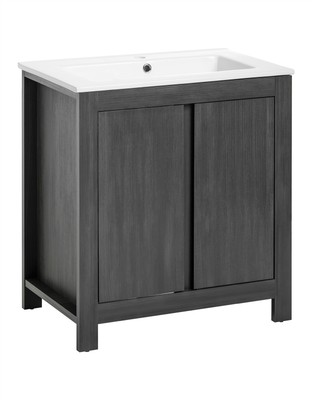 Waschbeckenunterschrank KLASSIK Antik Grau inkl.Waschtisch 80cm | eBay