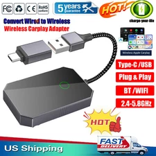 ✅Wireless USB CarPlay Adapter Wireless Carplay Dongle For iPhone Apple Plug&Play