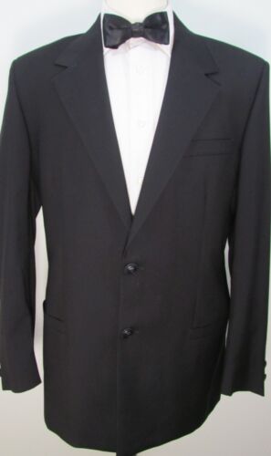 ISTANTE Gianni Versace Black Men's Blazer Jacket 42 L Long Made Italy 2 Button